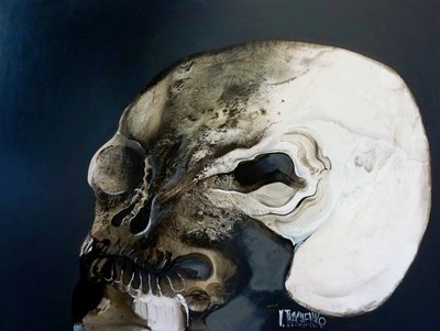 Gotischer abstrakter Schädel von Victor Tkachenko