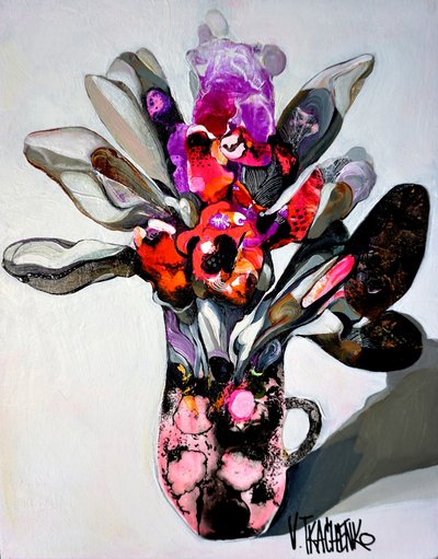 Lebendige abstrakte Blumen von Victor Tkachenko