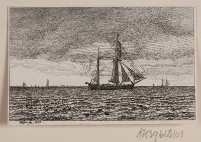 Eine Galeasse unter vollen Segeln von Vilhelm Kyhn