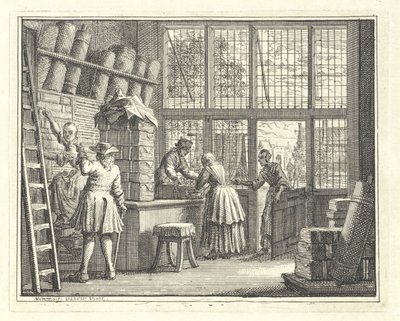 Innenraum eines Stoffladens von Vincent Laurensz. van der Vinne (II)