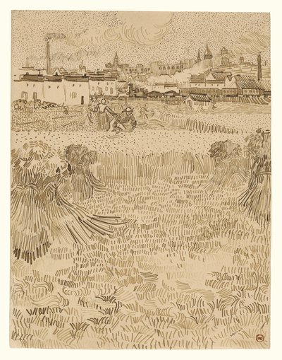 Arles: Blick von den Weizenfeldern von Vincent van Gogh