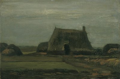 Bauernhof mit Torfstacken von Vincent van Gogh