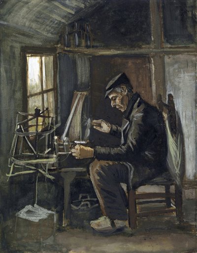 Mann, der Garn aufwickelt von Vincent van Gogh
