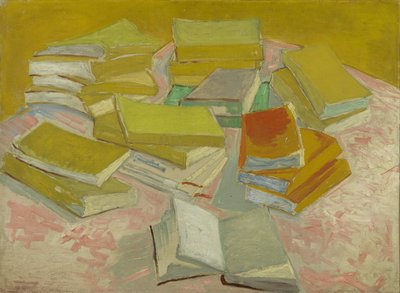 Stapel französischer Romane von Vincent van Gogh