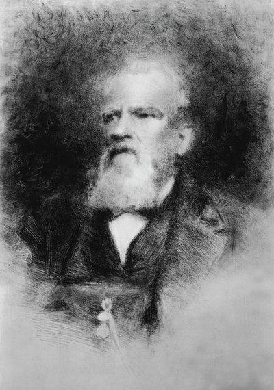 Porträt von Alberto Mazzucato (1813-1877), italienischer Komponist, Radierung von John Ward Dunsmore