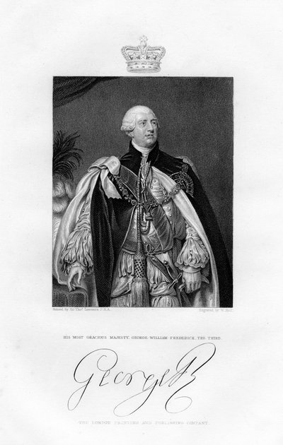 König Georg III. von Großbritannien, 19. Jahrhundert von W. Holl