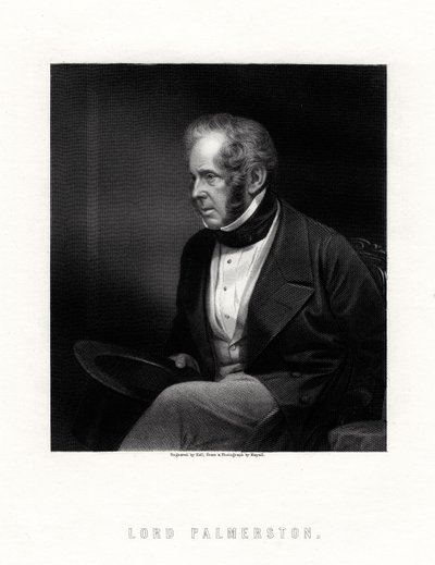 Lord Palmerston, britischer Premierminister, 19. Jahrhundert von W. Holl