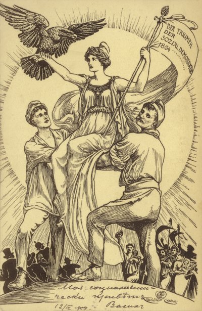 Der Triumph der Sozialdemokratie von Walter (after) Crane
