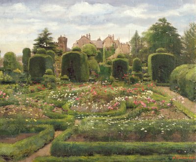 Die Formschnittgärten, Levens Hall, Cumbria, 1886 von Walter Frederick Roofe Tyndale