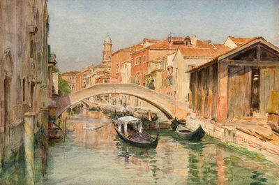 Die alte Bootswerft am Rio del Ognissanti, Venedig von Walter Frederick Roofe Tyndale