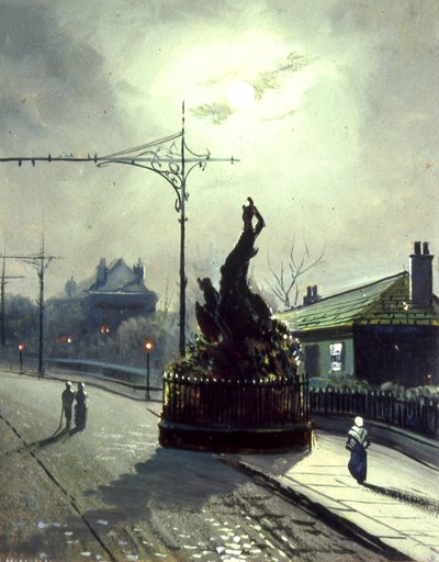 Die Original-Eiche bei Nacht, in Headingley von Walter Linsley (attr. to) Meegan