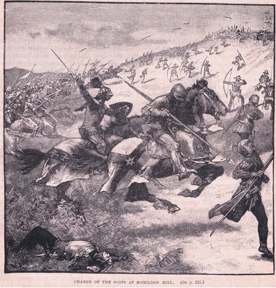Angriff der Schotten bei Homildon Hill, 1402 n. Chr. von Walter Paget