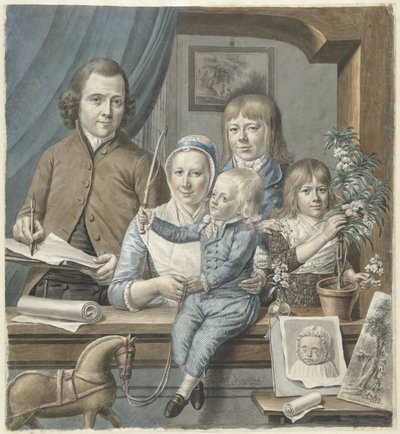 Der Künstler selbst und seine Familie von Warner Horstink
