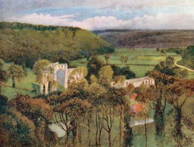 Rievaulx: Kirche und Refektorium von Warwick (after) Goble