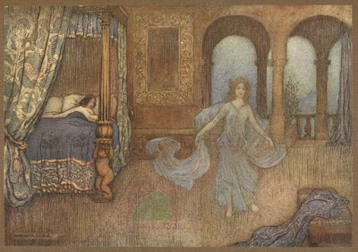 Die Fee erscheint dem Prinzen, aus Die Myrte von Warwick Goble