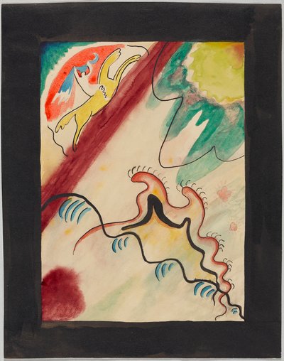 Entwurf für den Umschlag des Almanachs "Der Blaue Reiter" von Wassily Kandinsky