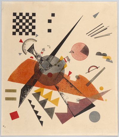 Komposition mit Schachbrett Orange, 1923 von Wassily Kandinsky