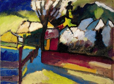 Herbstlandschaft mit Baum von Wassily Kandinsky