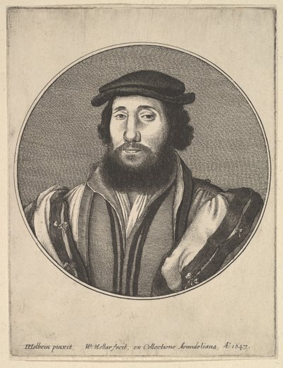 Bärtiger Mann, 1647 von Wenceslaus Hollar