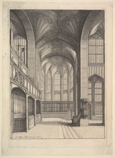 Brays Kapelle in der St. Georgs Kapelle, Windsor, 1663 von Wenceslaus Hollar
