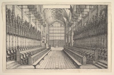 Chor und Stände in der St. Georgs-Kapelle, Windsor, 1660 von Wenceslaus Hollar