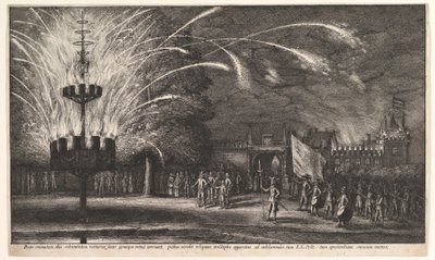 Feuerwerk in Hemissem von Wenceslaus Hollar