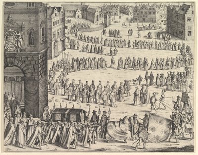 Begräbnis von General Johan Baptiste von Taxis, 1645 von Wenceslaus Hollar
