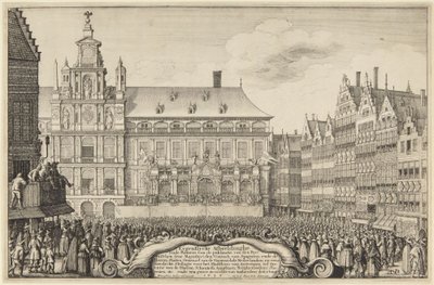 Friedensproklamation - Antwerpen von Wenceslaus Hollar