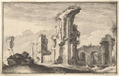 Ruinen von St. Croix de Jerusalem von Wenceslaus Hollar