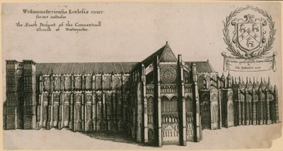 Die Südansicht der Klosterkirche von Westminster, London von Wenceslaus Hollar