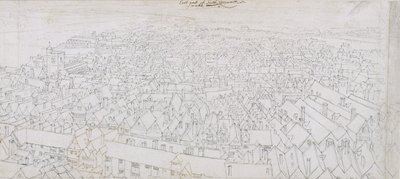 Ansicht des östlichen Teils von Southwark in Richtung Greenwich von Wenceslaus Hollar