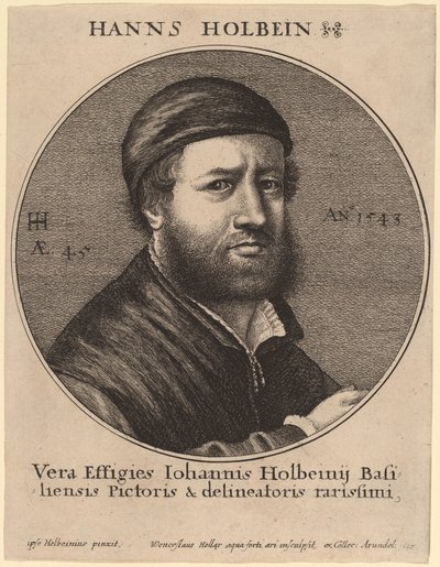 Hans Holbein der Jüngere von Wenceslaus Hollar after Hans Holbein the Younger
