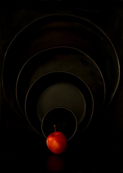 Roter Apfel, dunkle Kreise von Wendy Xu