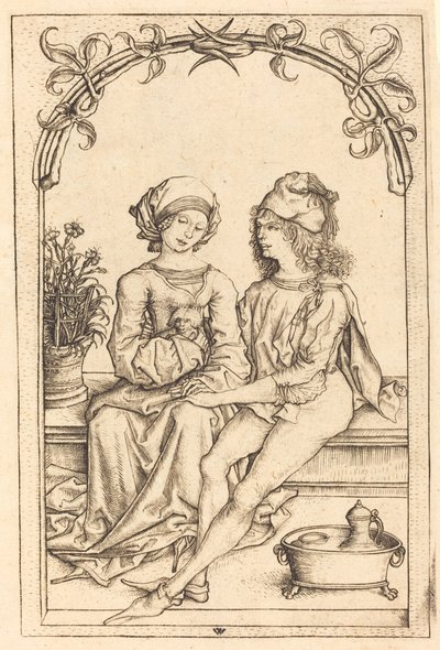 Die Liebenden von Wenzel von Olmutz after Master of the Housebook