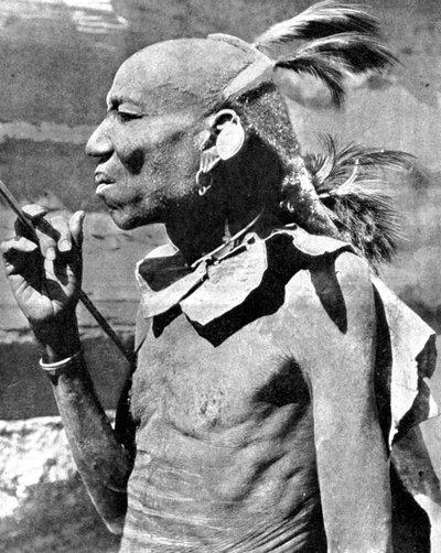 Ein Turkana-Stammesangehöriger, Kenia, Afrika, 1936 von Wide World Photos
