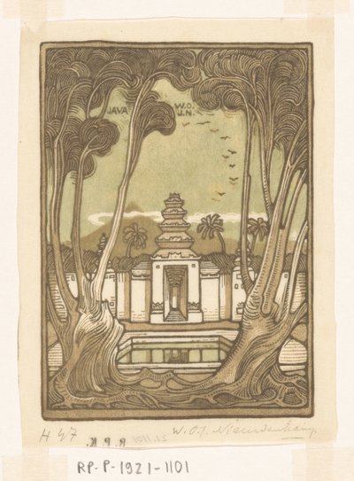 Friedhof bei Jogyakarta auf Java von Wijnand Otto Jan Nieuwenkamp (signed by artist)