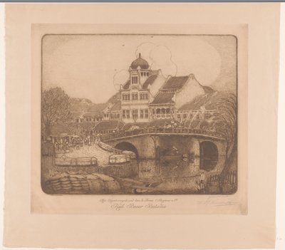 Das Bürogebäude der Firma Sluyters & Co. Kali Besar Batavia von Wijnand Otto Jan Nieuwenkamp (signed by artist)