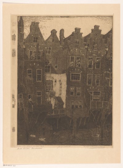 Häuser an der Voorstraatshaven in Dordrecht von Wijnand Otto Jan Nieuwenkamp (signed by artist)