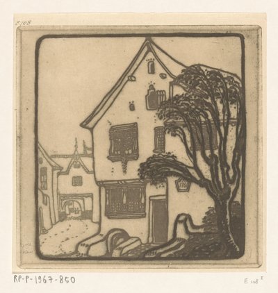 Straße in einer Stadt an der Mosel von Wijnand Otto Jan Nieuwenkamp