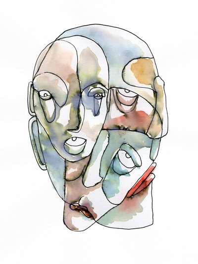 Fragmentierte Menschliche Gesichter von Wildemar Doomgriever