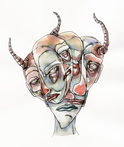 Mehrere Surreale Gesichter von Wildemar Doomgriever
