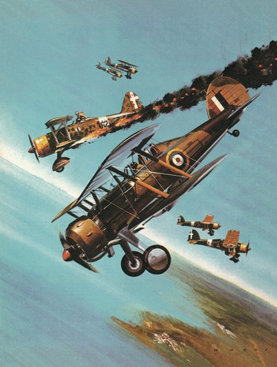 Berühmte Flugzeuge und ihre Piloten: Der Gloster Gladiator -- Staffelkapitän Pattle von Wilf (20th century) Hardy