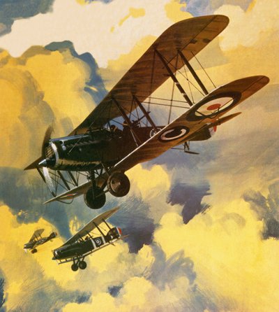 Männer des Royal Flying Corps im Kampf gegen die Bedrohung durch die deutsche Flottille von Wilf (20th century) Hardy