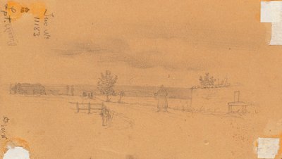 Landschaft mit gehender Figur von Wilhelm Bendz