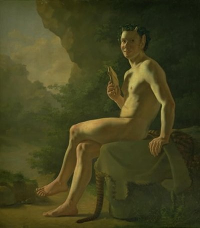 Junger Pan in einer Grotte. Modellfigur von Wilhelm Bendz