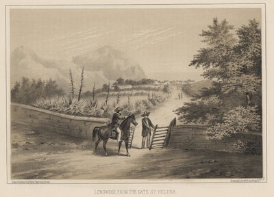 Longwood, vom Tor aus, St. Helena, 1855 von Wilhelm Joseph Heine