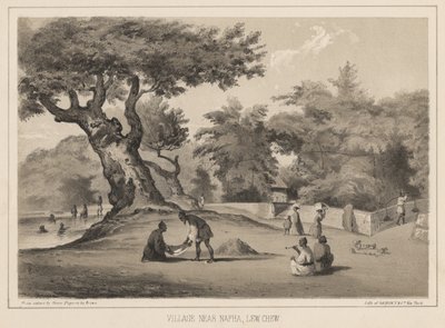 Dorf in der Nähe von Napha, Lew Chew, 1855 von Wilhelm Joseph Heine