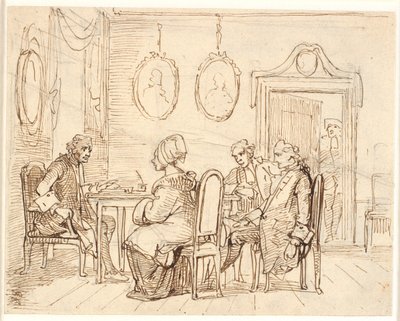 Besuch bei einem Magistrat oder Anwalt. Holberg-Szenerie von Wilhelm Marstrand