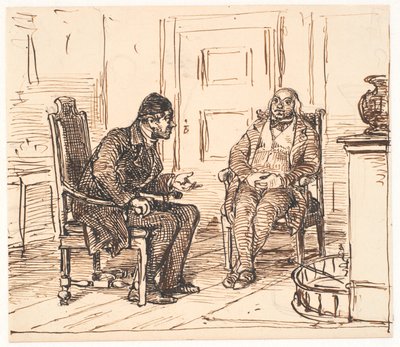 Diskussion zwischen zwei Würdenträgern von Wilhelm Marstrand