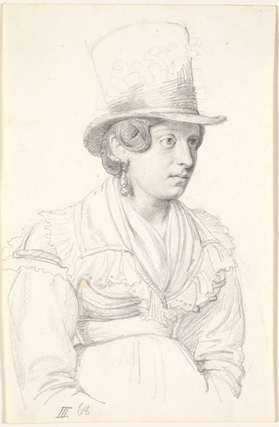 Italienerin mit hohem Hut von Wilhelm Marstrand